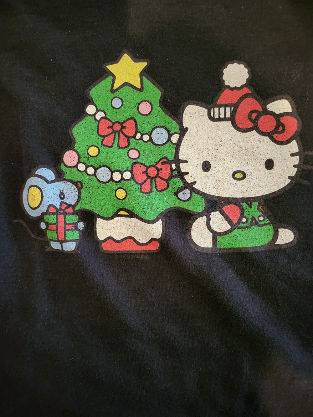 Sanrio Hello Kitty Holiday Graphic Tee - Black, Green, Red
